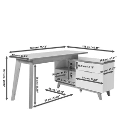 Computertische|Jugendschreibtische*Pharao24 Eckschreibtisch Hajelua