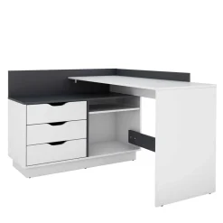 Computertische|Jugendschreibtische*Pharao24 Eckschreibtisch mit Schubladen Dori