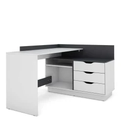 Computertische|Jugendschreibtische*Pharao24 Eckschreibtisch mit Schubladen Dori