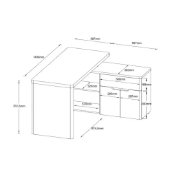 Computertische|Jugendschreibtische*Pharao24 Eckschreibtisch Syrias