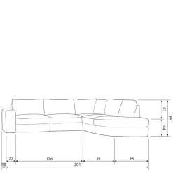 Polstermöbel|Wohnzimmercouch*Pharao24 Ecksofa Beige Pilamonia
