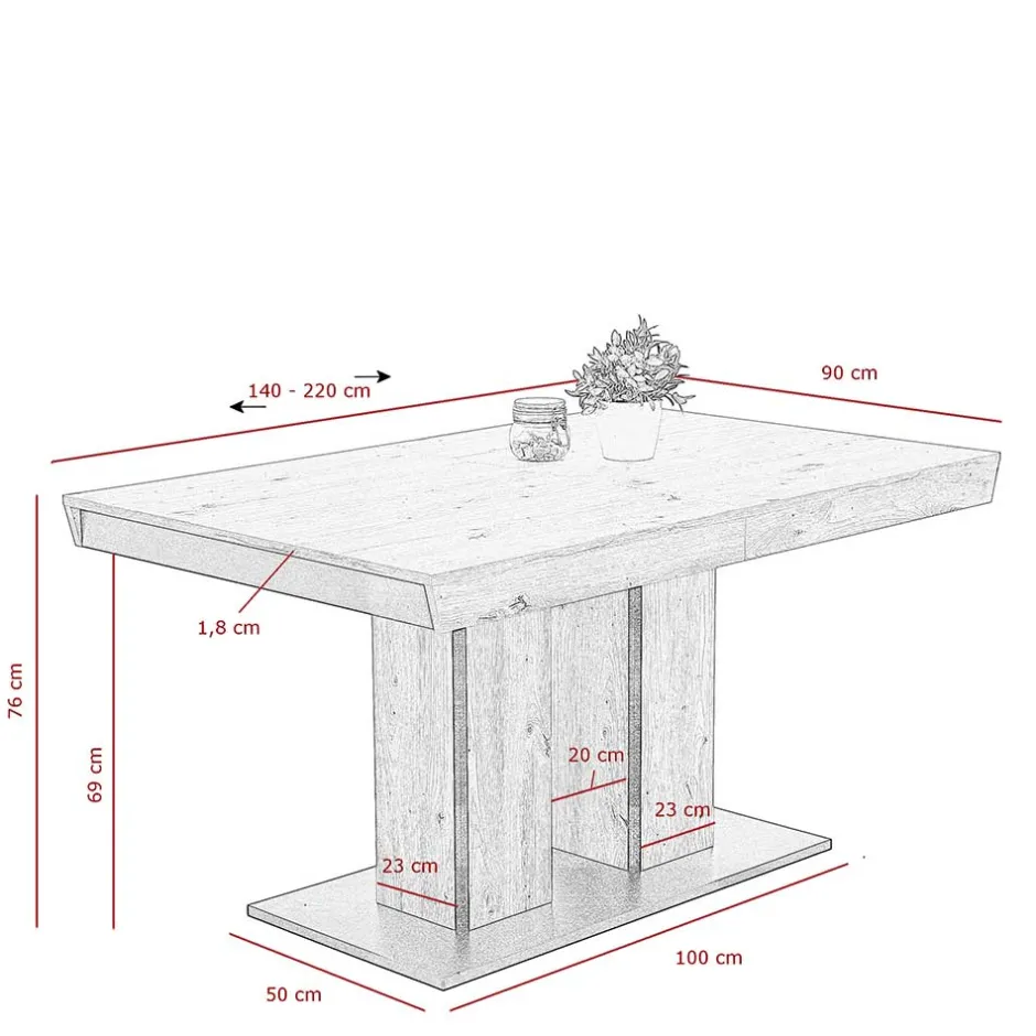 Küchentisch|Esstische*Pharao24 Esstisch ausziehbar Azuro