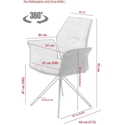 Armlehnstühle*Pharao24 Esstisch Stühle Hierro