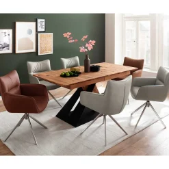 Pharao24 Esstischstuhl Set drehbar Dana><noscript><img width=