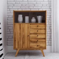 Pharao24 Esszimmer Highboard Carilla> Vitrinenschrank|Stauraumvitrinen