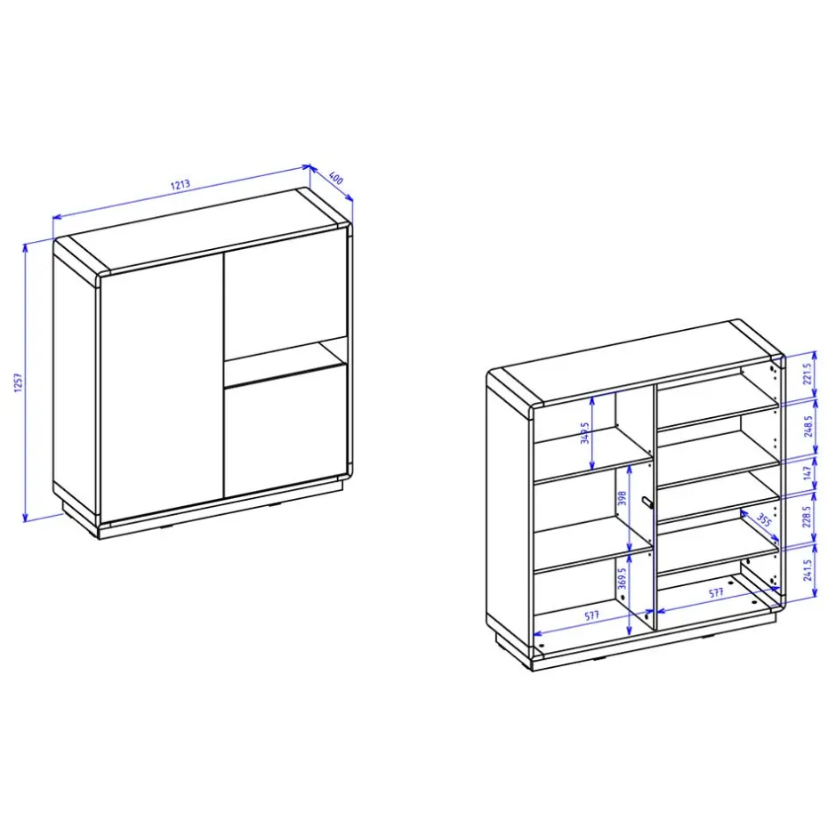 Pharao24 Esszimmer Highboard Sismail> Highboards|Highboards