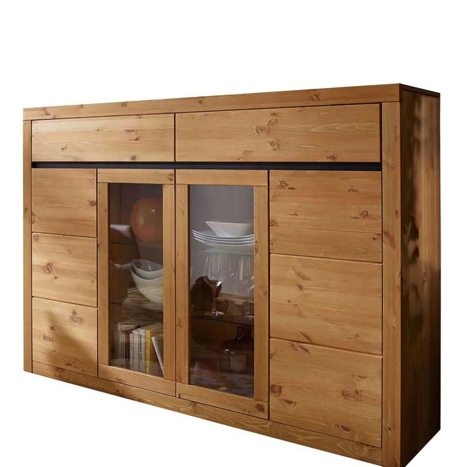 Pharao24 Esszimmer Highboard Varcina> Vitrinenschrank|Wohnzimmervitrinen