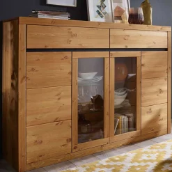 Pharao24 Esszimmer Highboard Varcina> Vitrinenschrank|Wohnzimmervitrinen