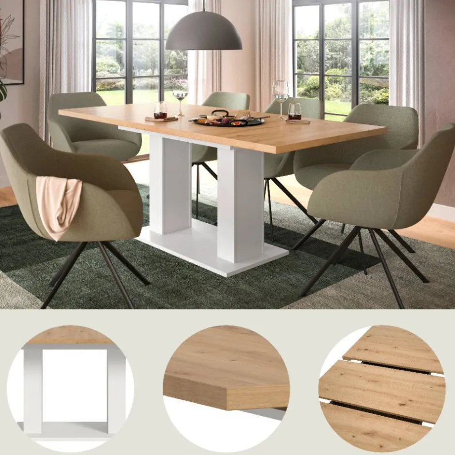 Pharao24 Esszimmer Tisch Contrasta> Ausziehtische