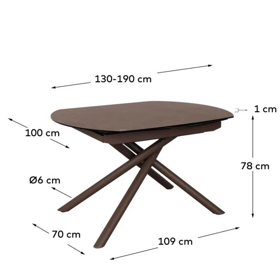 Pharao24 Esszimmer Tisch Emilina> Glastische|Ausziehtische