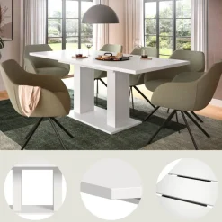 Ausziehtische*Pharao24 Esszimmer Tisch Finlay