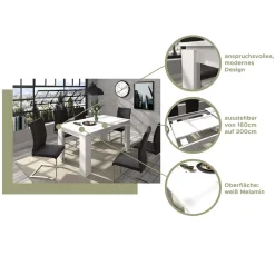 Pharao24 Esszimmer Tisch mit Auszug Tinello><noscript><img width=