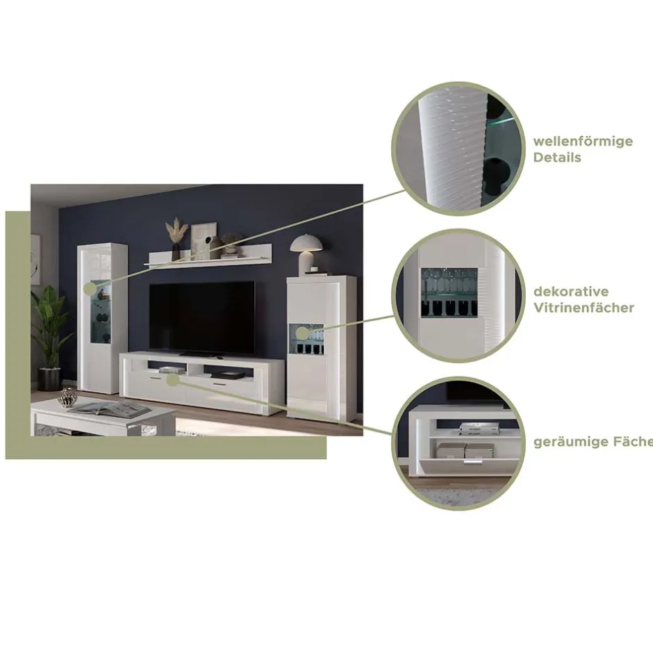 Pharao24 Esszimmer Vitrine Countrys> Vitrinenschrank|Stauraumvitrinen