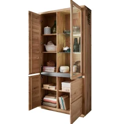 Massivholzmöbel|Wohnzimmerschrank*Pharao24 Esszimmer Vitrine Shailina
