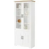 Pharao24 Esszimmer Vitrinenschrank Luizana> Wohnzimmerschrank|Massivholz Schränke