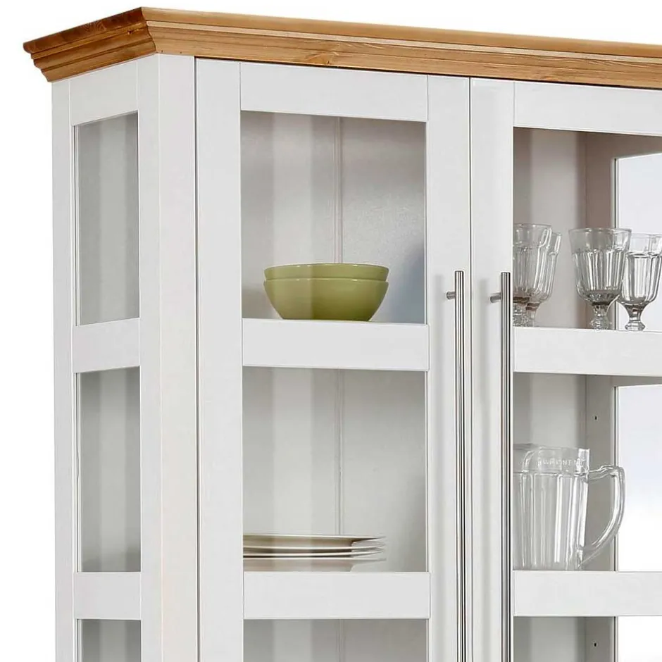 Pharao24 Esszimmer Vitrinenschrank Mevidra> Massivholzmöbel|Vitrinenschrank