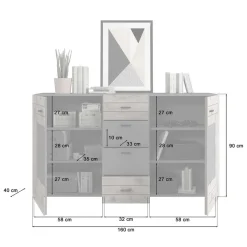Küchenkommode|Esszimmerkommoden*Pharao24 Esszimmersideboard Contreros