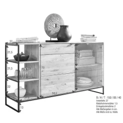 Massivholzmöbel|Küchenkommode*Pharao24 Esszimmersideboard Coozia