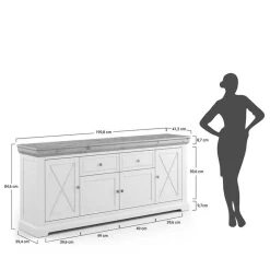 Küchenkommode|Esszimmerkommoden*Pharao24 Esszimmersideboard Jeanys