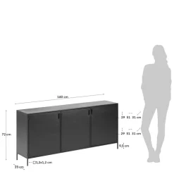 Küchenkommode|Wohnzimmerkommoden*Pharao24 Esszimmersideboard Metall Handray