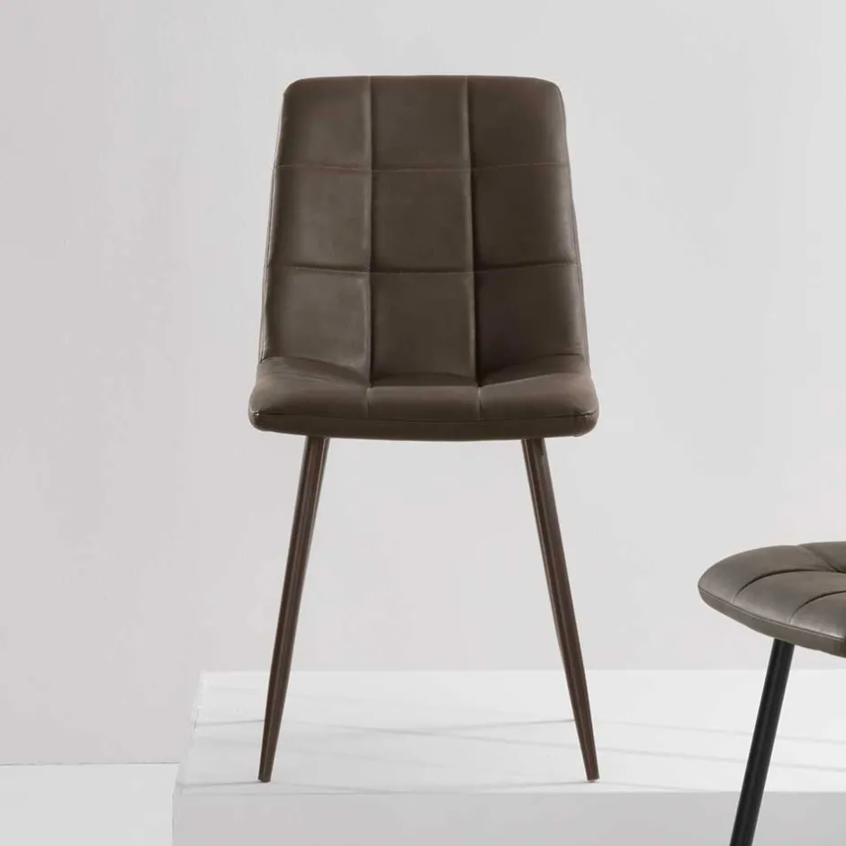 Pharao24 Esszimmerstuhl 4er Set Jily> Lederstühle