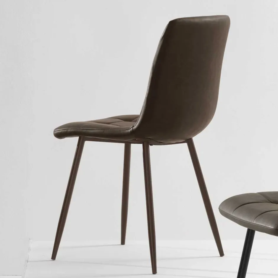 Pharao24 Esszimmerstuhl 4er Set Jily> Lederstühle