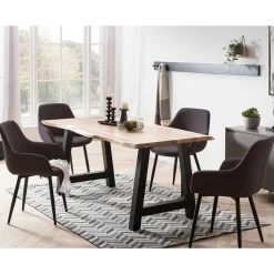 Armlehnstühle*Pharao24 Esszimmerstuhl Set Anthrazit Algera