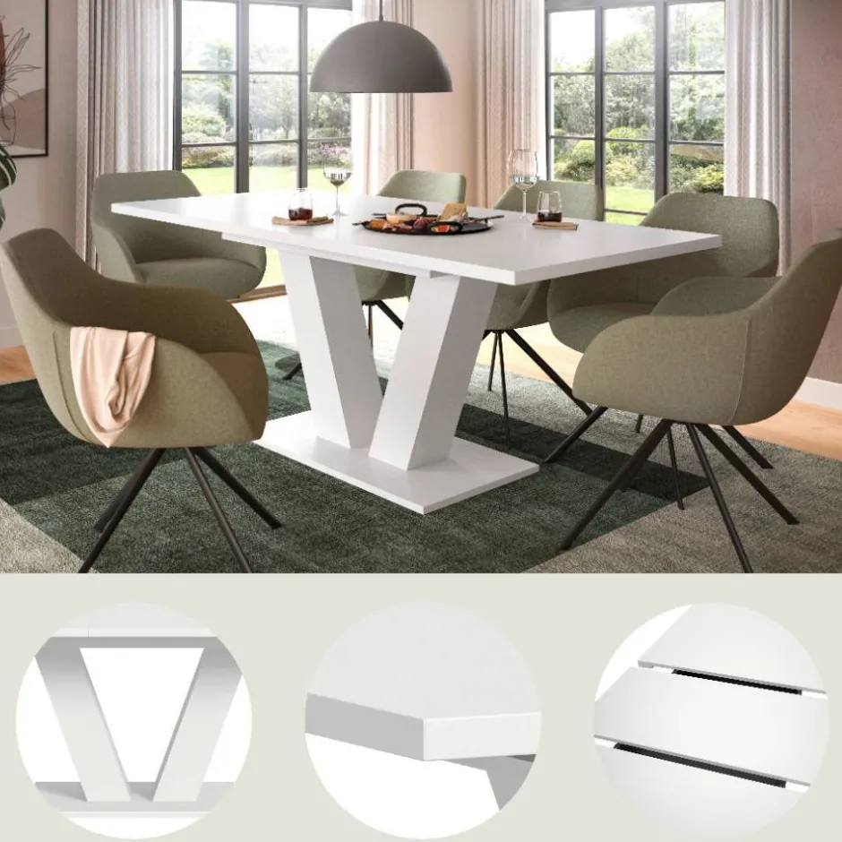 Pharao24 Esszimmertisch modern Finlay> Ausziehtische