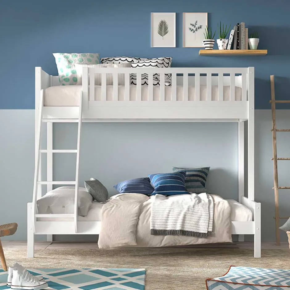 Pharao24 Etagenbett Weiß Vorenza> Funktionsbetten|Schubkastenbetten