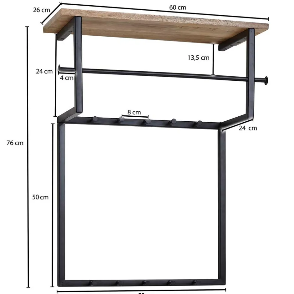 Pharao24 Factory Wandgarderobe Zerettan> Wandgarderoben|Massivholz Garderoben