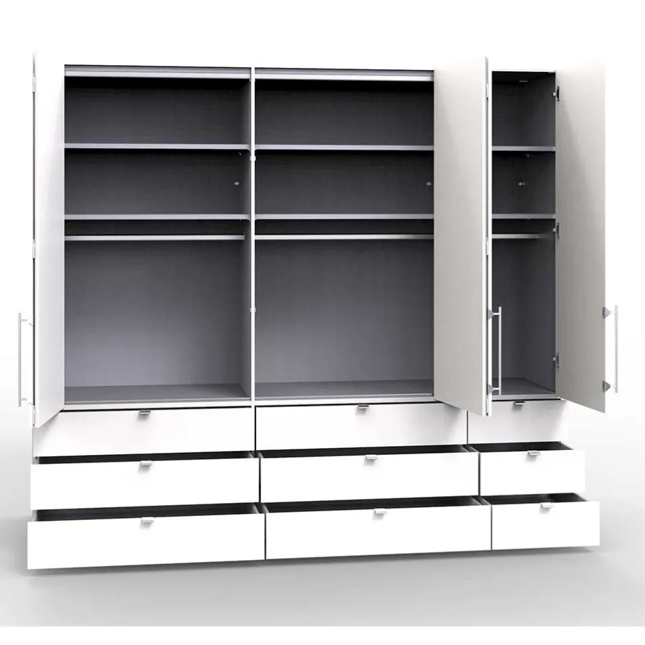 Pharao24 Falttüren Kleiderschrank Audra> Kleiderschränke|Schlafzimmerschränke