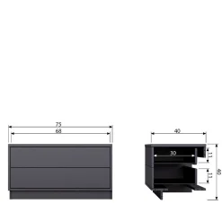Fernsehtische|Lowboards*Pharao24 Fernseh Unterschrank Vreino