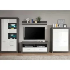 Moderne Wohnwände|Wohnwand 350 Cm*Pharao24 Fernseher Anbauwand Jains