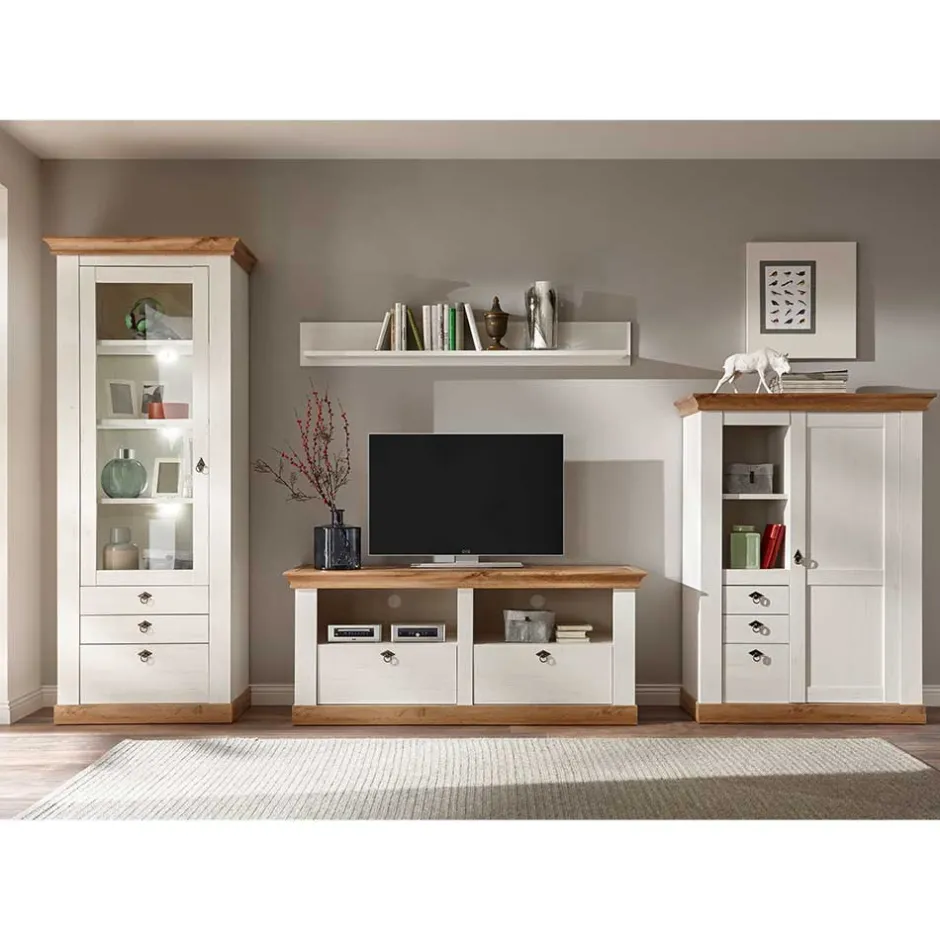 Wohnwand 350 Cm*Pharao24 Fernseher Schrankwand Craiova