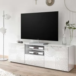 Moderne Wohnwände|Hochglanz Wohnwände*Pharao24 Fernseher Schrankwand Peledrav