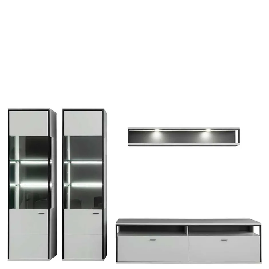 Wohnwand 300 Cm|Moderne Wohnwände*Pharao24 Fernseher Schrankwand Ukai