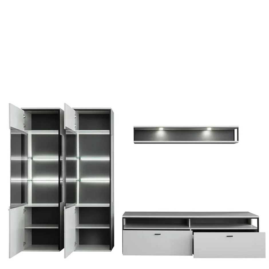 Wohnwand 300 Cm|Moderne Wohnwände*Pharao24 Fernseher Schrankwand Ukai