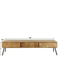 Fernsehtische|Lowboards*Pharao24 Fernsehlowboard Cherry