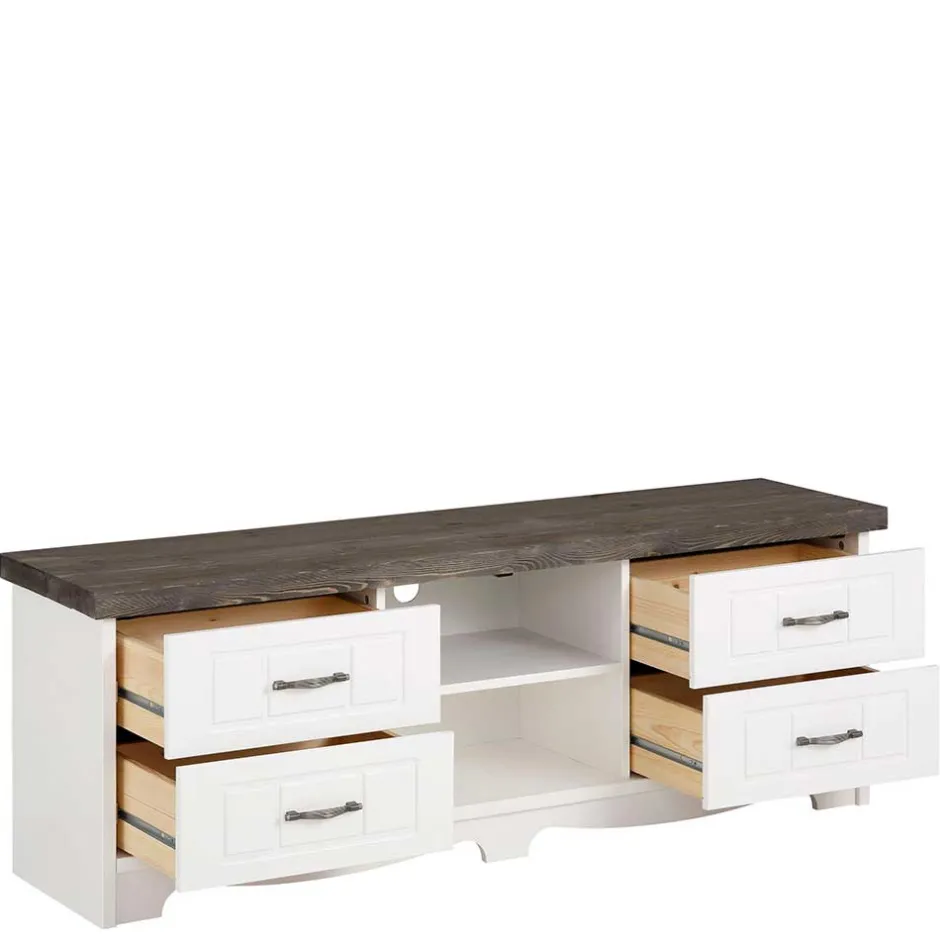 Massivholz Tv Möbel*Pharao24 Fernsehlowboard Froveva