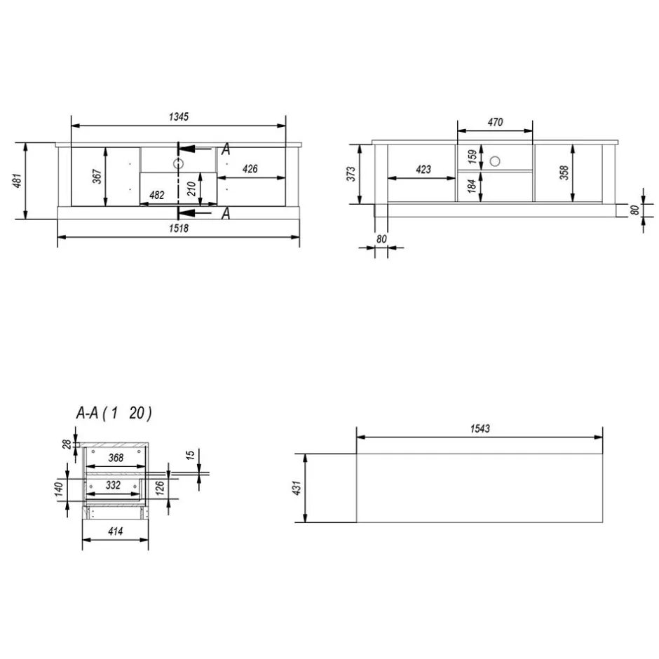 Pharao24 Fernsehmöbel Cellossa> Fernsehtische|Lowboards