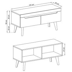 Fernsehtische|Lowboards*Pharao24 Fernsehmöbel Tomya
