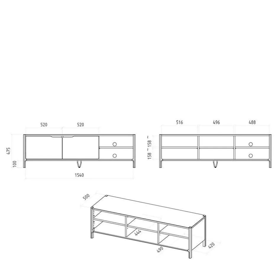 Pharao24 Fernsehschrank Koropi> Fernsehkommoden|Massivholz Tv Möbel