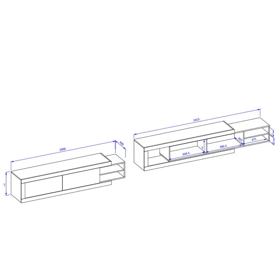 Pharao24 Fernsehunterschrank Prismo> Fernsehtische|Lowboards