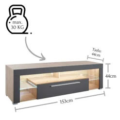 Fernsehkommoden*Pharao24 Fernsehunterschrank Vorazio