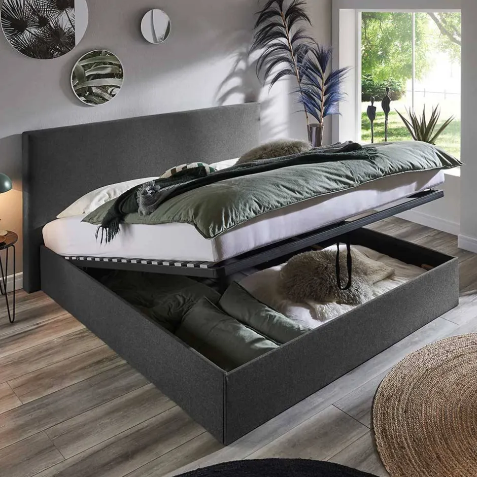 Pharao24 Flaches Bettgestell mit Stauraum Parana> Funktionsbetten|Schubkastenbetten