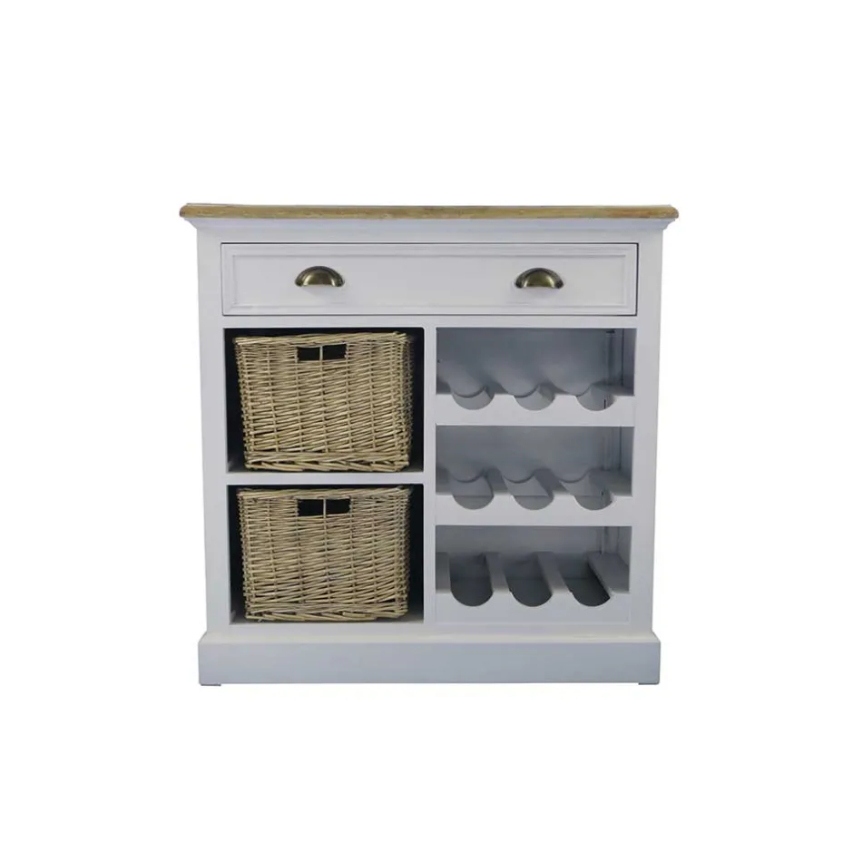 Pharao24 Flaschenkommode Tevez> Massivholz Kommoden|Flurkommoden