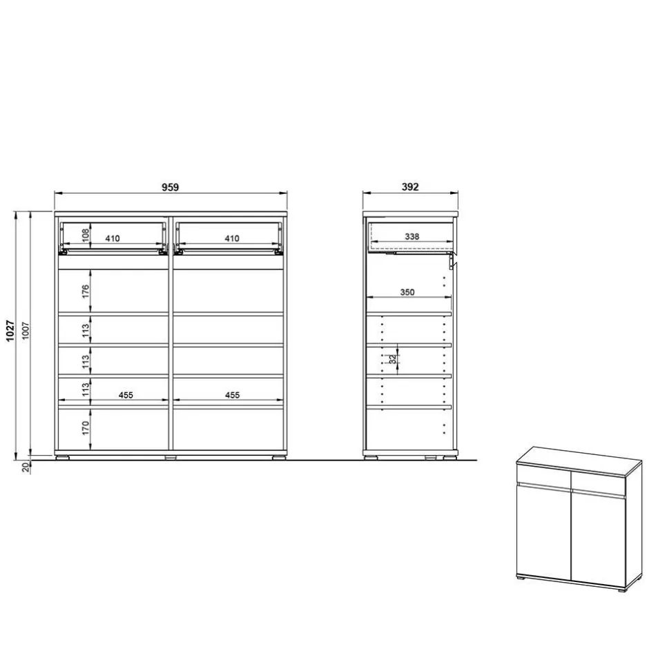 Garderobensets*Pharao24 Flur Kombination Sveralda