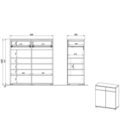 Garderobensets*Pharao24 Flur Set Sveralda