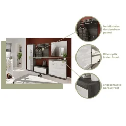 Garderobensets*Pharao24 Flurgarderobenmöbel Hayoran