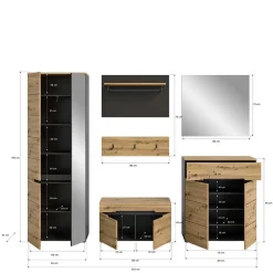 Garderobensets*Pharao24 Flurmöbel Set Alexandro